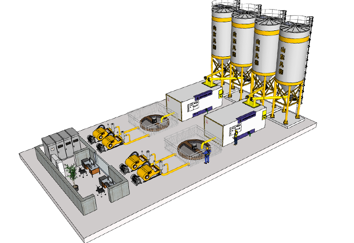 該圖展示黃泥灌漿防滅火設備示意圖